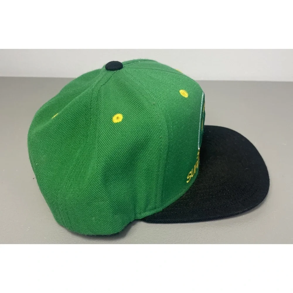 Seattle Supersonics Adidas Snapback Hat Spellout LOGO City on Bill Vintage RARE